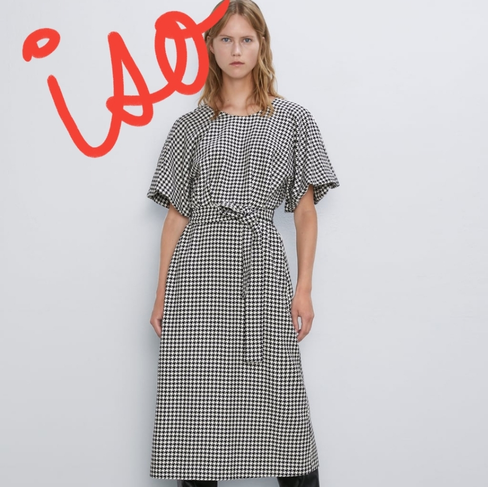 ISO Zara Houndstooth Dress - L XL XXL